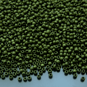 Toho Seed Beads 617 Matte Color Dark Olivine 11/0 beads mouse