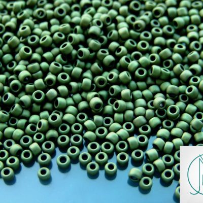 TOHO Seed Beads 617 Matte Color Dark Olivine 8/0 beads mouse