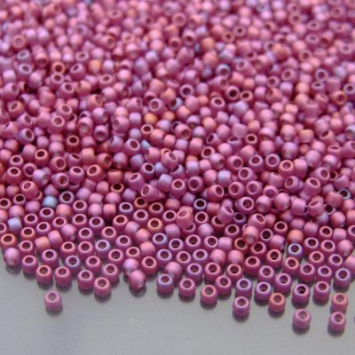 TOHO Seed Beads 625F Gold Luster Matte Plum 11/0 beads mouse