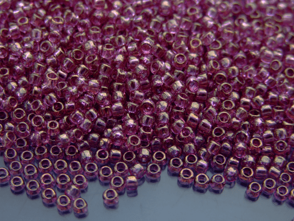 TOHO Seed Beads 628 Gold Luster Pink Rose 8/0 beasd mouse