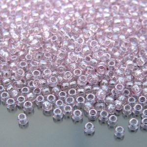 TOHO Seed Beads 632 Transparent Gold Luster Light Lavender 8/0 beads mouse