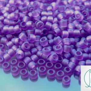 10g 6BF Transparent Medium Amethyst Frosted Toho Seed Beads 6/0 4mm Michael's UK Jewellery