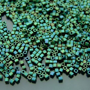 10g 706 Matte Color Iris Teal Toho Cube Seed Beads 1.5mm Michael's UK Jewellery