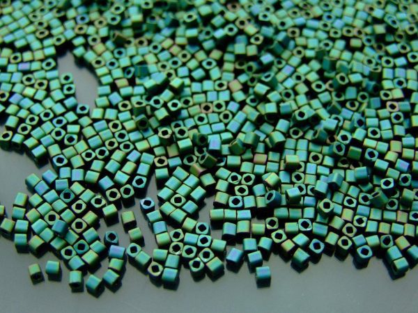 10g 706 Matte Color Iris Teal Toho Cube Seed Beads 1.5mm Michael's UK Jewellery