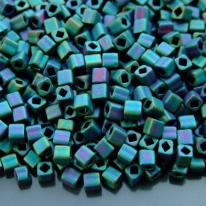 10g 706 Matte Color Iris Teal Toho Cube Seed Beads 4mm Michael's UK Jewellery