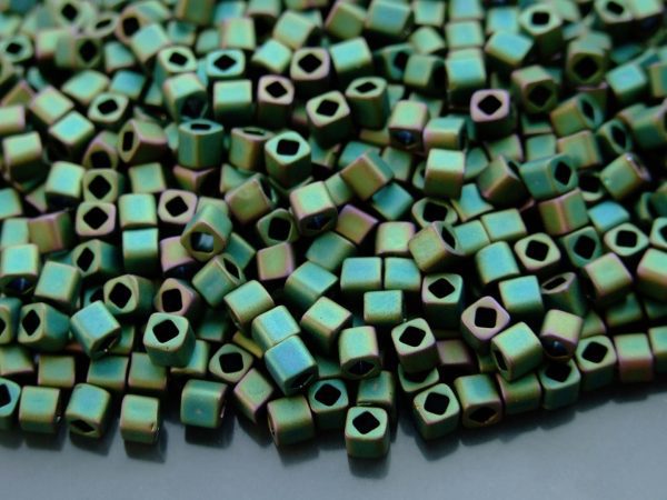 10g 707 Matte Color Iris Peridot Toho Cube Seed Beads 4mm Michael's UK Jewellery