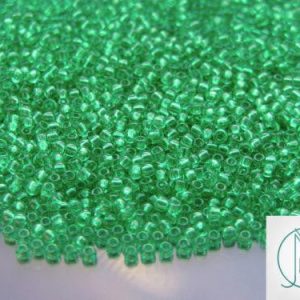 10g 72 Transparent Beach Glass Green Toho Seed Beads 11/0 2.2mm Michael's UK Jewellery