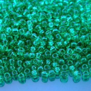 TOHO Seed Beads 72 Transparent Beach Glass Green 8/0 beads mouse