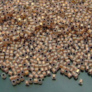 10g 741 Copper Lined Alabaster Toho Cube Seed Beads 1.5mm Michael's UK Jewellery
