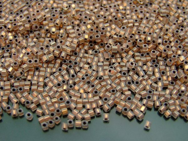 10g 741 Copper Lined Alabaster Toho Cube Seed Beads 1.5mm Michael's UK Jewellery