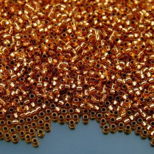 TOHO Seed Beads 744 Copper Lined Light Topaz 11/0 beads mouse