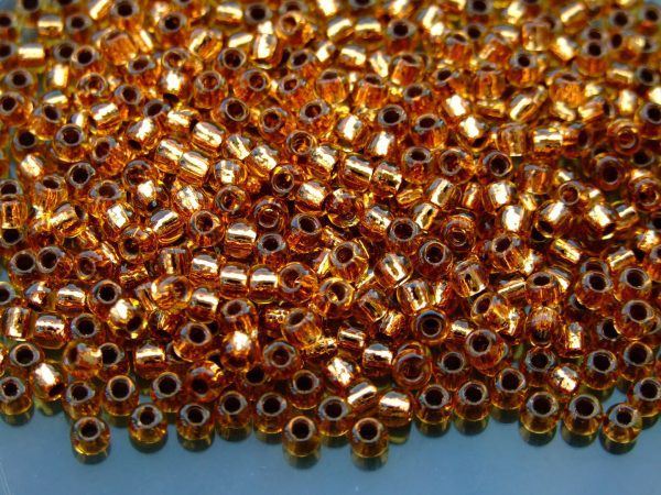 10g 744 Copper Lined Light Topaz Toho Seed Beads 6/0 4mm Michael's UK Jewellery