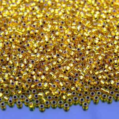 TOHO Seed Beads 745 Copper Lined Marigold 11/0 beads mouse