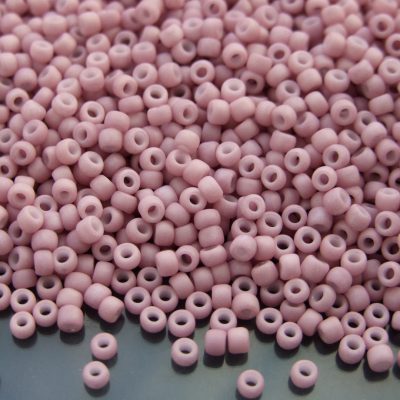 TOHO Seed Beads 765 Opaque Pastel Frosted Plumeria 8/0 beads mouse