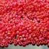 TOHO Seed Beads 768 Opaque Rainbow Frosted Red 8/0 beads mouse