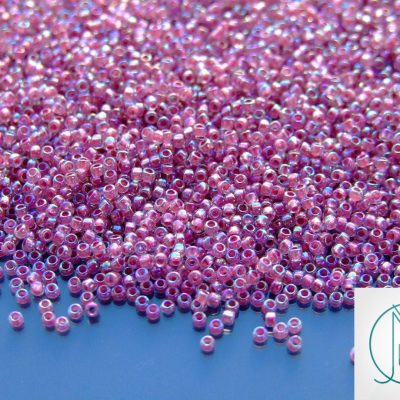 10g 771 Inside Color Cryst/Straw Lined Rainbow Toho Seed Beads 15/0 1.5mm Michael's UK Jewellery