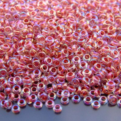 10g 771 Inside Color Crystal/Strawberry Lined Rainbow Toho Demi Round Seed Beads 8/0 3mm beads mouse