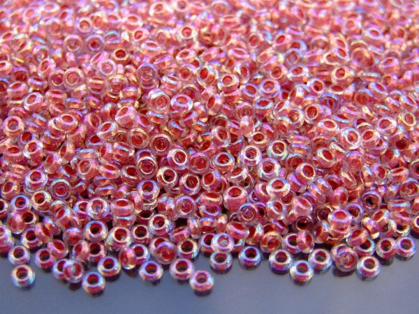 10g 771 Inside Color Crystal/Strawberry Lined Rainbow Toho Demi Round Seed Beads 8/0 3mm beads mouse