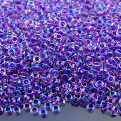 10g 774 Inside Color Rainbow Crystal/Grape Lined Toho Demi Round Seed Beads 8/0 3mm Michael's UK Jewellery