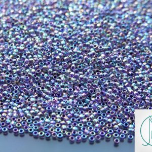 10g 774 Inside Color Rainbow Crystal/Grape Lined Toho Seed Beads 15/0 1.5mm Michael's UK Jewellery