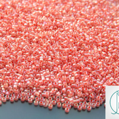 10g 779 Inside Color Rainbow Crystal/Salmon Lined Toho Seed Beads 15/0 1.5mm Michael's UK Jewellery