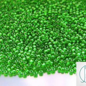 10g 7B Transparent Grass Green Toho Seed Beads 11/0 2.2mm Michael's UK Jewellery