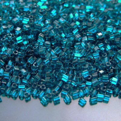 TOHO Triangle Beads 7BD Transparent Capri Blue 11/0 beadsmouse.co.uk