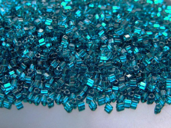 TOHO Triangle Beads 7BD Transparent Capri Blue 11/0 beadsmouse.co.uk