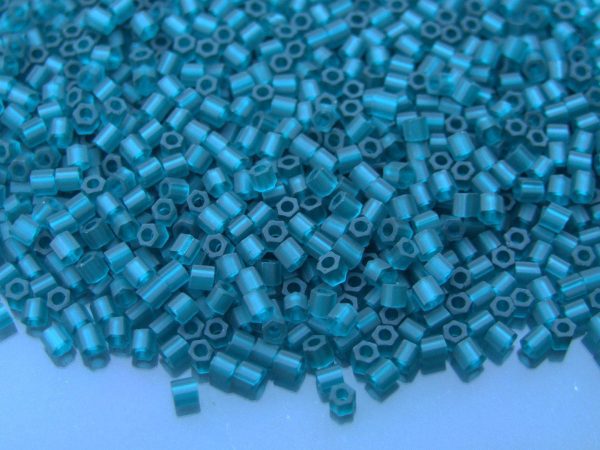 10g 7BDF Transparent Frosted Teal Toho Hexagon Seed Beads 8/0 3mm Michael's UK Jewellery