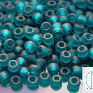 10g 7BDF Transparent Teal Frosted Toho Seed Beads 3/0 5.5mm Michael's UK Jewellery