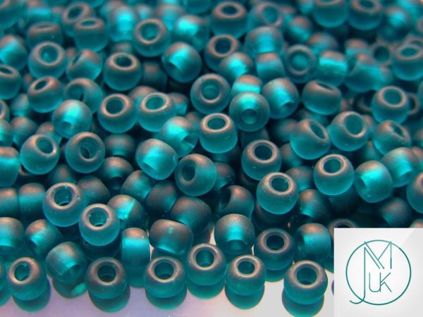 10g 7BDF Transparent Teal Frosted Toho Seed Beads 3/0 5.5mm Michael's UK Jewellery