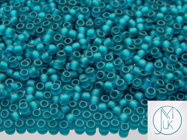 10g 7BDF Transparent Teal Frosted Toho Seed Beads 8/0 3mm Michael's UK Jewellery