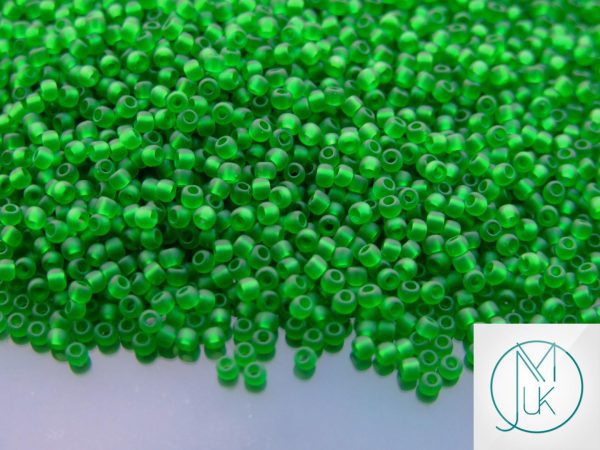 20g TOHO Beads 7BF Transparent Frost Grass Green 11/0 beads mouse