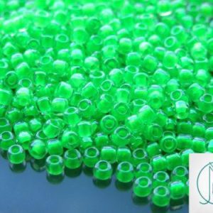10g 805 Luminous Neon Green Toho Seed Beads 6/0 4mm Michael's UK Jewellery