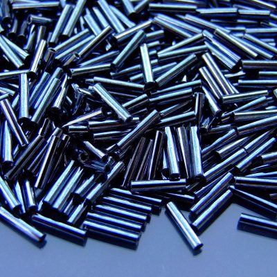 10g 81 Metallic Hematite Toho Bugle Seed Beads 9mm Michael's UK Jewellery