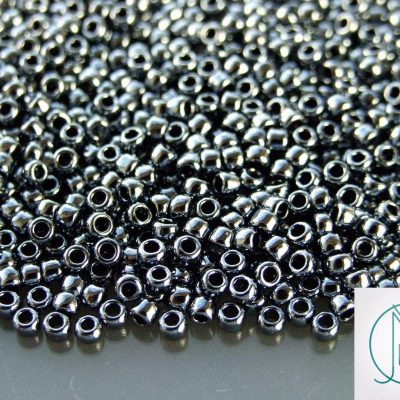 TOHO Seed Beads 81 Metallic Hematite beadsmouse.co.uk