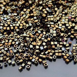 10g 83 Metallic Iris Brown Toho Cube Seed Beads 1.5mm Michael's UK Jewellery