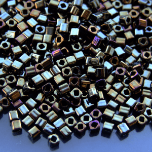 10g 83 Metallic Iris Brown Toho Cube Seed Beads 3mm Michael's UK Jewellery