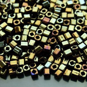10g 83 Metallic Iris Brown Toho Cube Seed Beads 4mm Michael's UK Jewellery