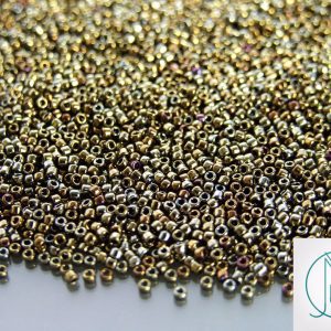 10g 83 Metallic Iris Brown Toho Seed Beads 15/0 1.5mm Michael's UK Jewellery