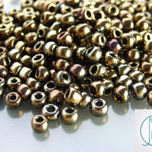 10g 83 Metallic Iris Brown Toho Seed Beads 3/0 5.5mm Michael's UK Jewellery