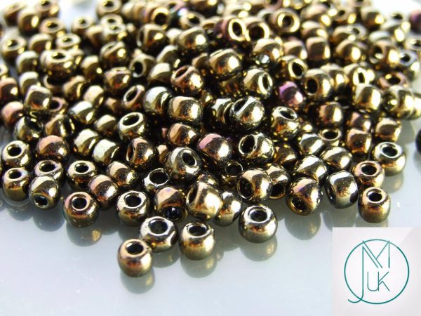 10g 83 Metallic Iris Brown Toho Seed Beads 3/0 5.5mm Michael's UK Jewellery