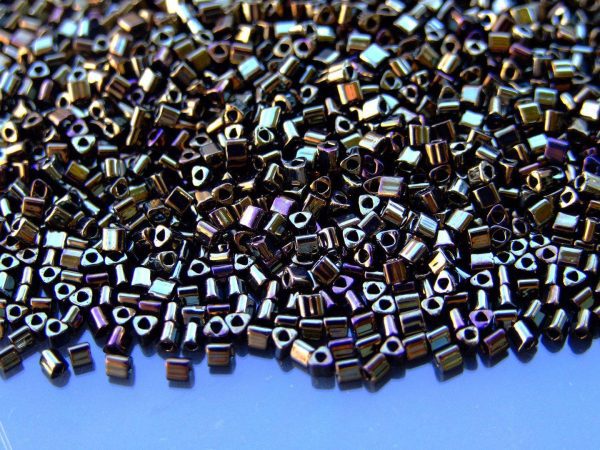 10g 83 Metallic Iris Brown Toho Triangle Seed Beads 11/0 2mm Michael's UK Jewellery