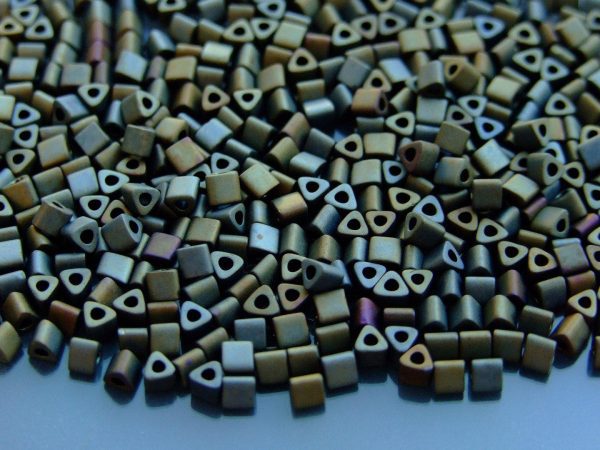 10g 83F Frosted Metallic Iris Brown Toho Triangle Seed Beads 8/0 3mm Michael's UK Jewellery