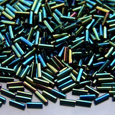 10g 84 Metallic Iris Green/Brown Toho Bugle Seed Beads 6mm Michael's UK Jewellery