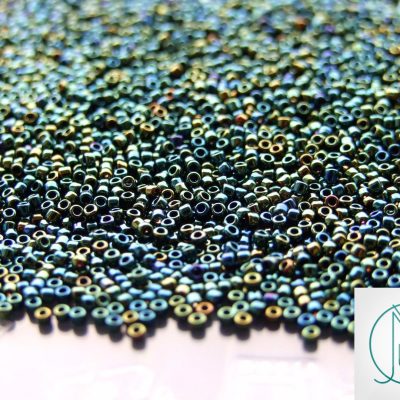 10g 84 Metallic Iris Green/Brown Toho Seed Beads 15/0 1.5mm Michael's UK Jewellery
