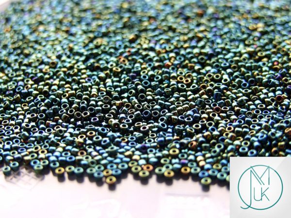 10g 84 Metallic Iris Green/Brown Toho Seed Beads 15/0 1.5mm Michael's UK Jewellery