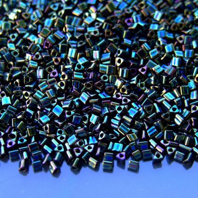 10g 84 Metallic Iris Green/Brown Toho Triangle Seed Beads 11/0 2mm Michael's UK Jewellery