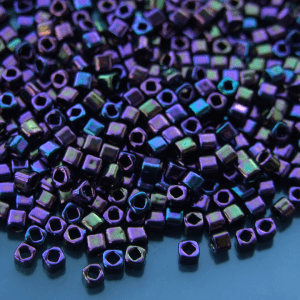 10g 85 Metallic Iris Purple Toho Cube Seed Beads 3mm Michael's UK Jewellery