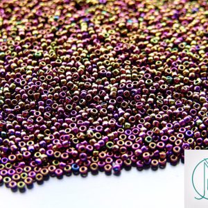 10g 85 Metallic Iris Purple Toho Seed Beads 15/0 1.5mm Michael's UK Jewellery